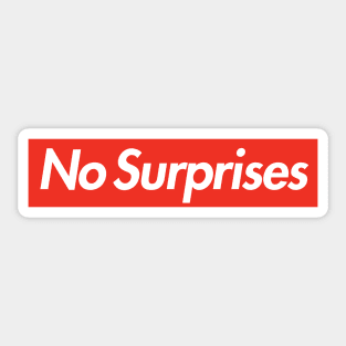 No Surprises Sticker